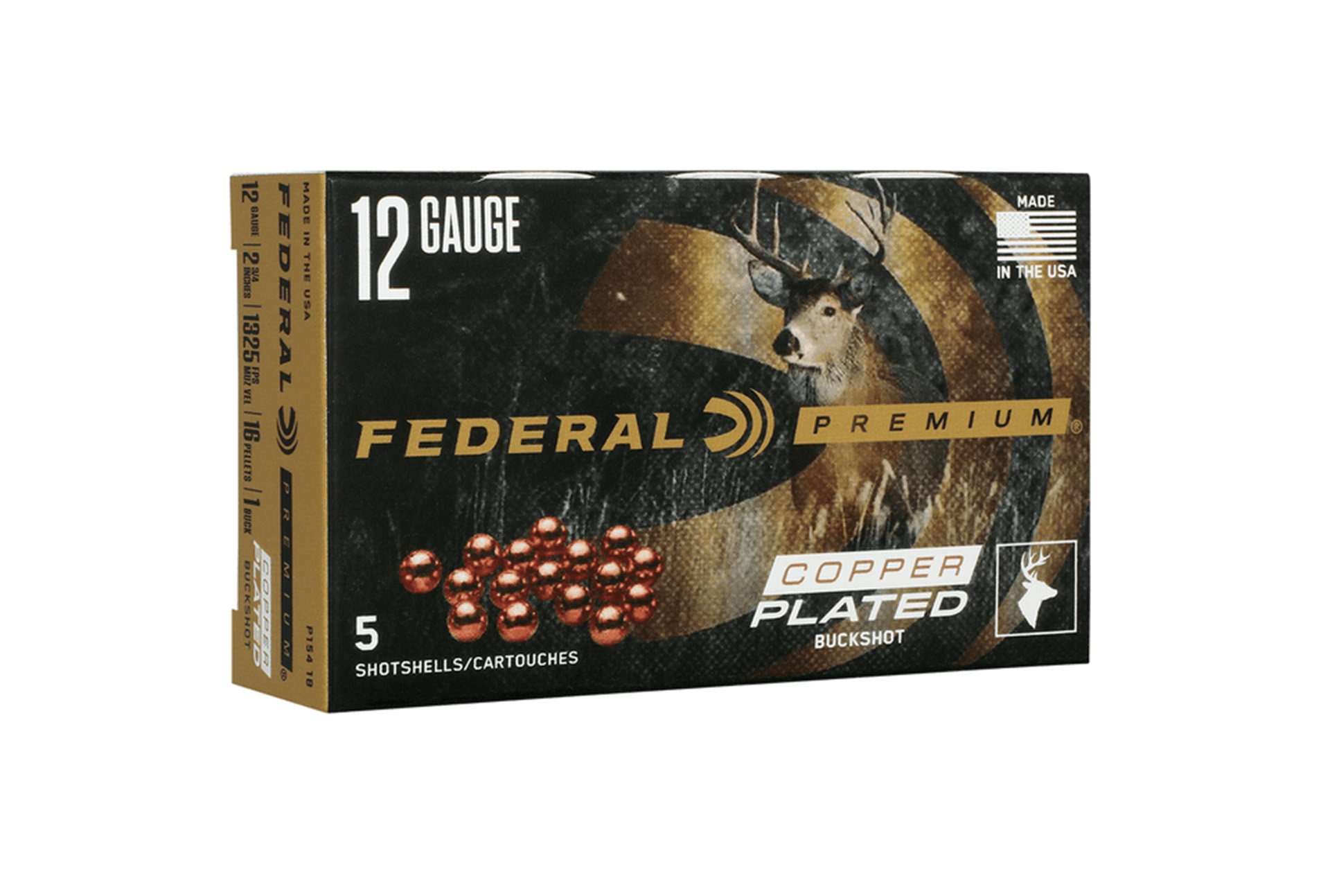 Federal P1541B Premium Max Buck 12Gauge 2.75" 1BuckShot 16Pellets