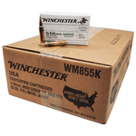 Winchester WM855K 5.56 NATO 62gr FMJ Green Tip Rifle Ammo – 1000 round case