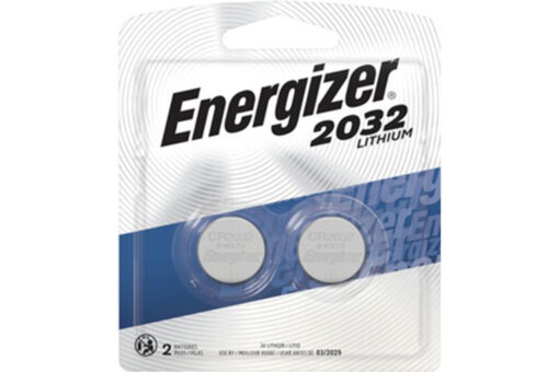 Energizer 2032BP2 CR2032 Lithium Battery Silver 3.0 V 235 mAh, Qty (2) Single Pack