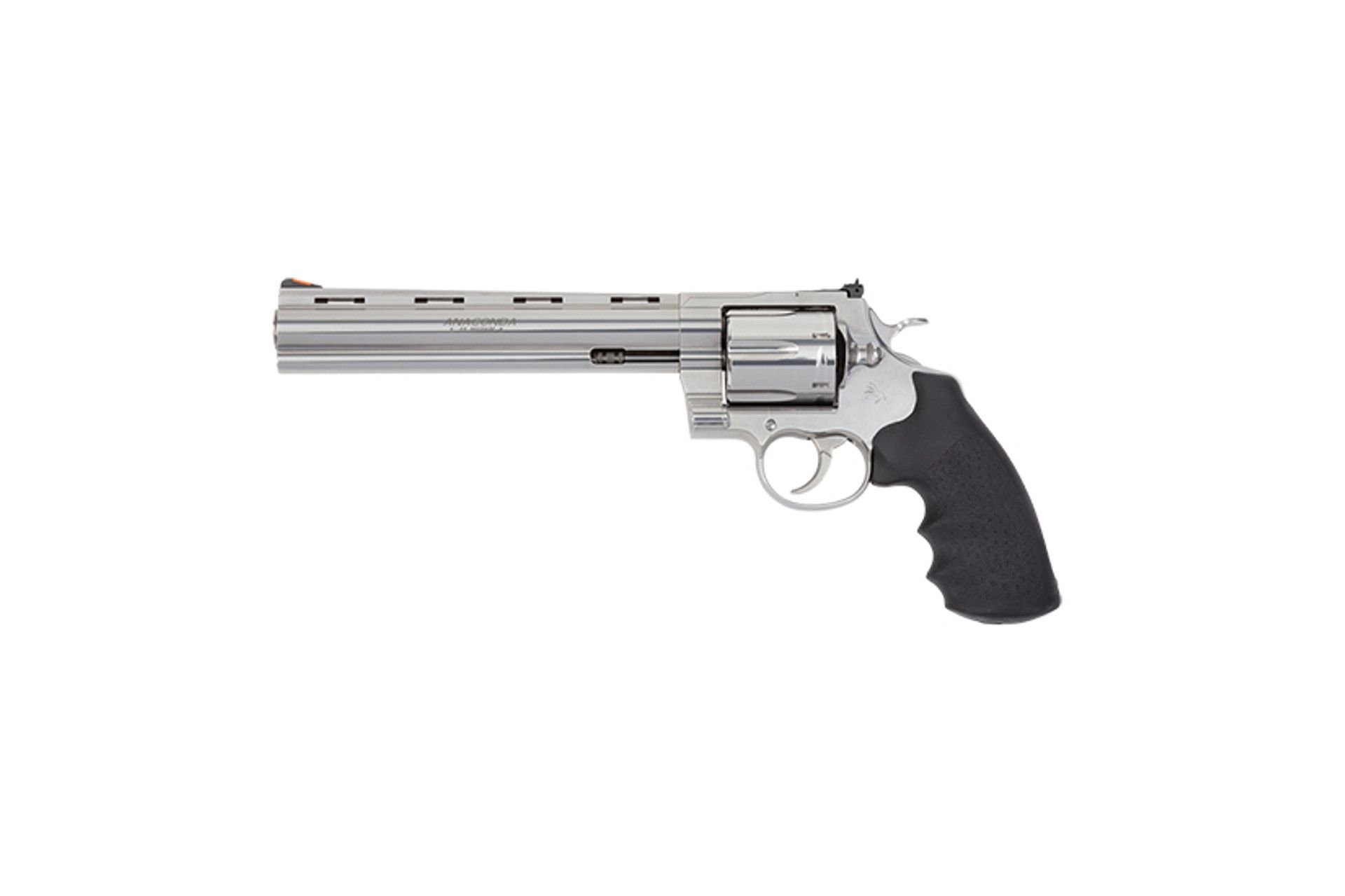 Colt Anaconda .44 Magnum Revolver 8" Barrel 6 Rounds Hogue Rubber Grips Semi-Bright Stainless Steel Finish
