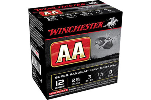 Winchester Ammo AAHA128 AA Super Handicap 12 Gauge 2.75" 1 1/8 oz 8 Shot Shotgun Ammo - 25 Rounds - 