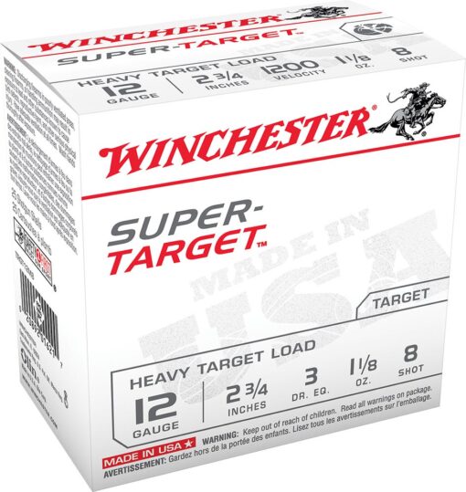Winchester TRGT12M8 Super-Target Heavy Target 12 Gauge 2.75" 1 1/8 oz 1200 fps 8 Shot Shotgun Ammo - 25 Rounds - AR15 Discounts