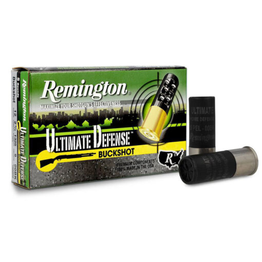 Remington Ammunition 20713 Ultimate Defense Buckshot 12 Gauge 2.75" 00 Buck Shot Shotgun Ammo - 5 Rounds - 