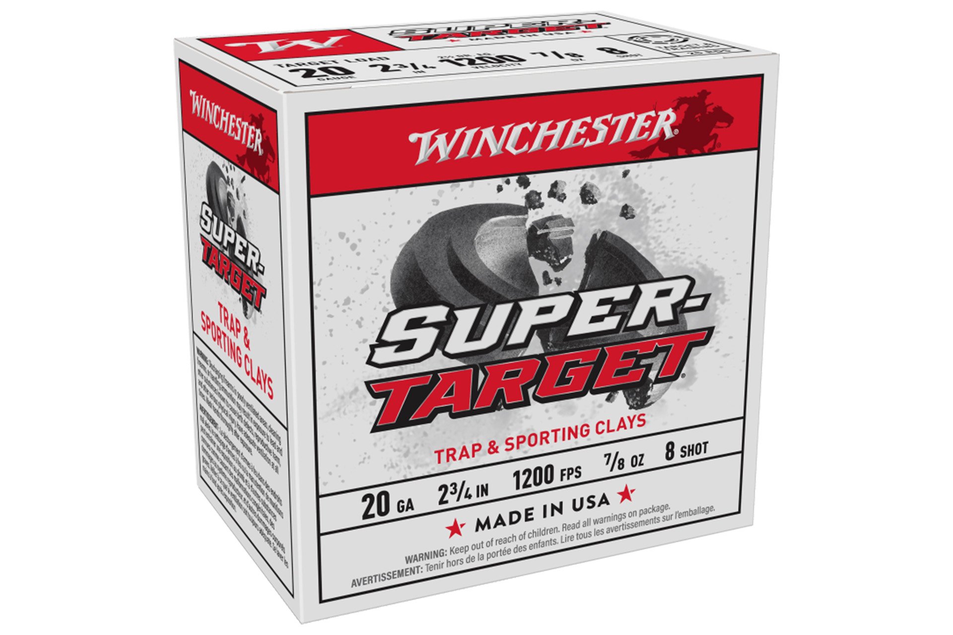 Winchester Ammunition TRGT208 Super Target 20 Gauge 2.75" #8 7/8 oz 250 Shells