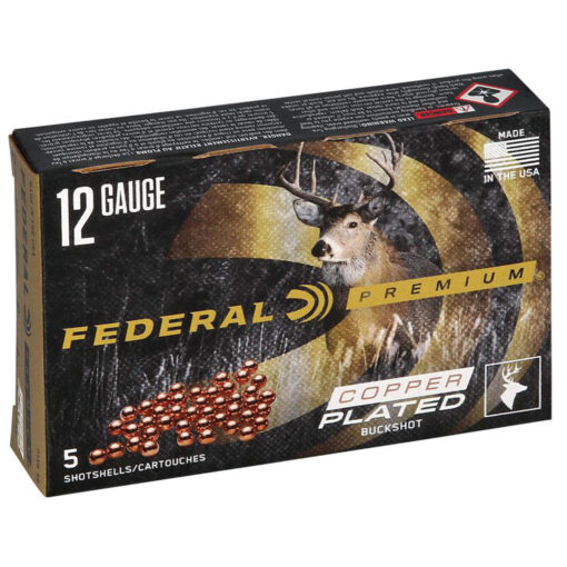 Federal P1584B Premium Magnum 12 Gauge 3" 41 Pellets 2 oz 4 Buck Shot Shotgun Ammo - 250 Rounds - 