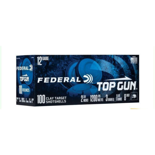 Federal TG121008 Top Gun 12 Gauge 2.75" 1 1/8 oz 8 Shot 200 Rd - 