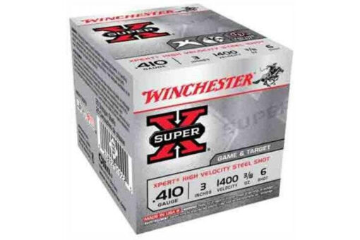 Winchester Super X Xpert High Velocity 410 Gauge Ammo 3" 3/8 oz #6 Shot 250rd - 