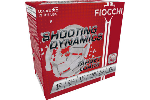 Fiocchi 12SD18L75 Shooting Dynamics Target 12 Gauge 2.75" 1 1/8 oz 1165 fps 7.5 Shot Shotgun Ammo - 250 round case