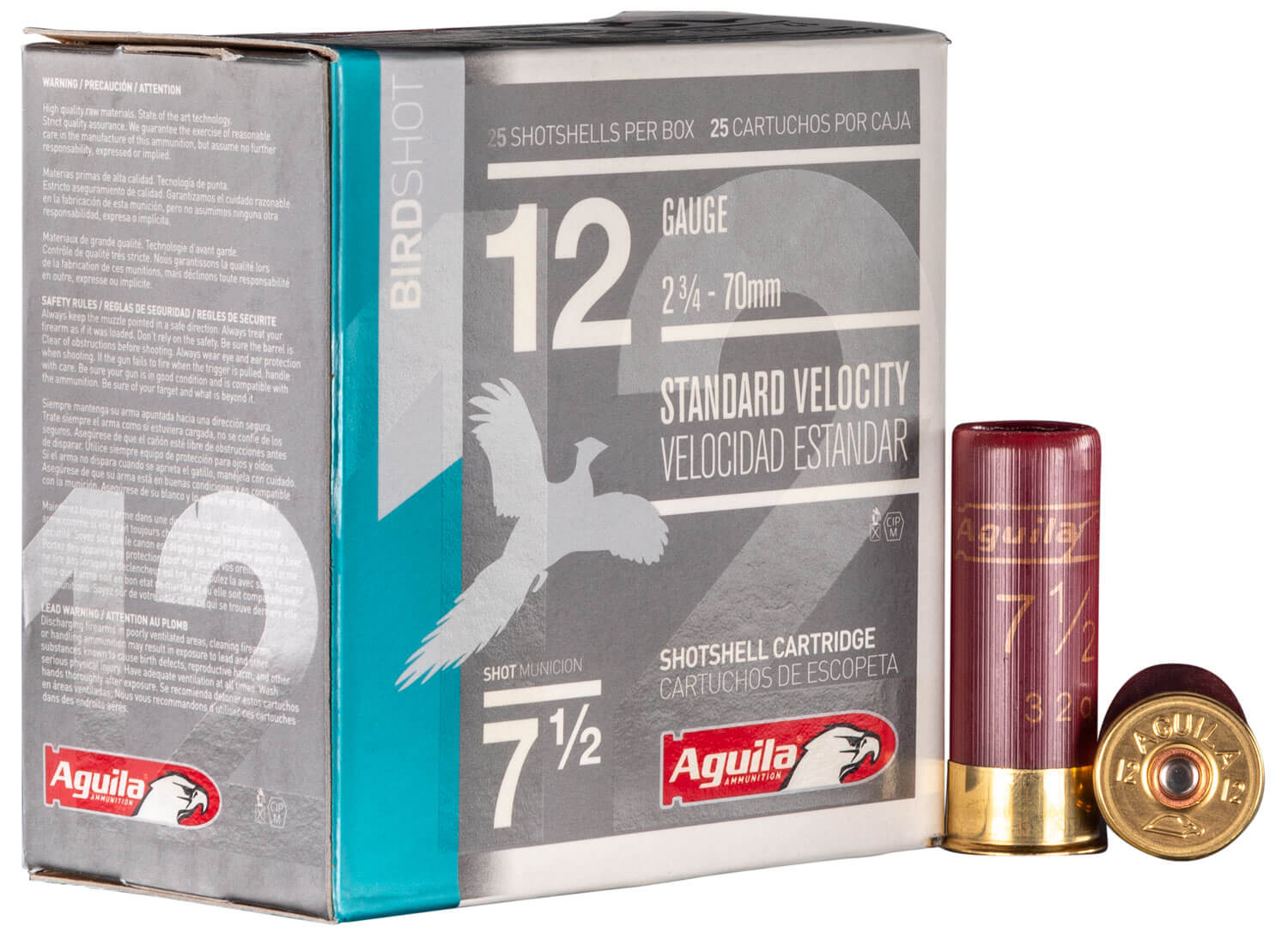 Aguila Aguila 1CHB1217 Hunting Standard Velocity 12 Gauge 2.75" 1 1/8 oz 7.5 Shot Shotgun Ammo - 25 Rounds