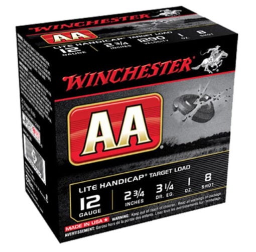 Winchester Ammo AAHLA128 AA Lite Handicap 12 Gauge 2.75" 1 oz 8 Shot Shotgun Ammo - 25 Rounds - 
