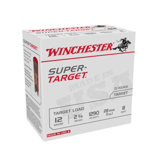 Winchester Ammo TRGT12908 Super-Target Light Target 12 Gauge 2.75" 1 oz 1290 fps 8 Shot Shotgun Ammo - 25 Rounds - AR15 Discounts