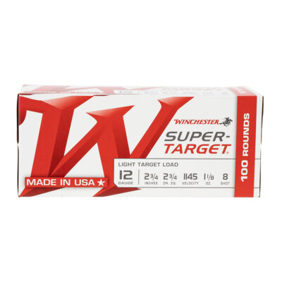 Winchester Ammo TRGT128VP Super-Target Light Target 12 Gauge 2.75" 1 1/8 oz 8 Shot 200 Rd-CASE