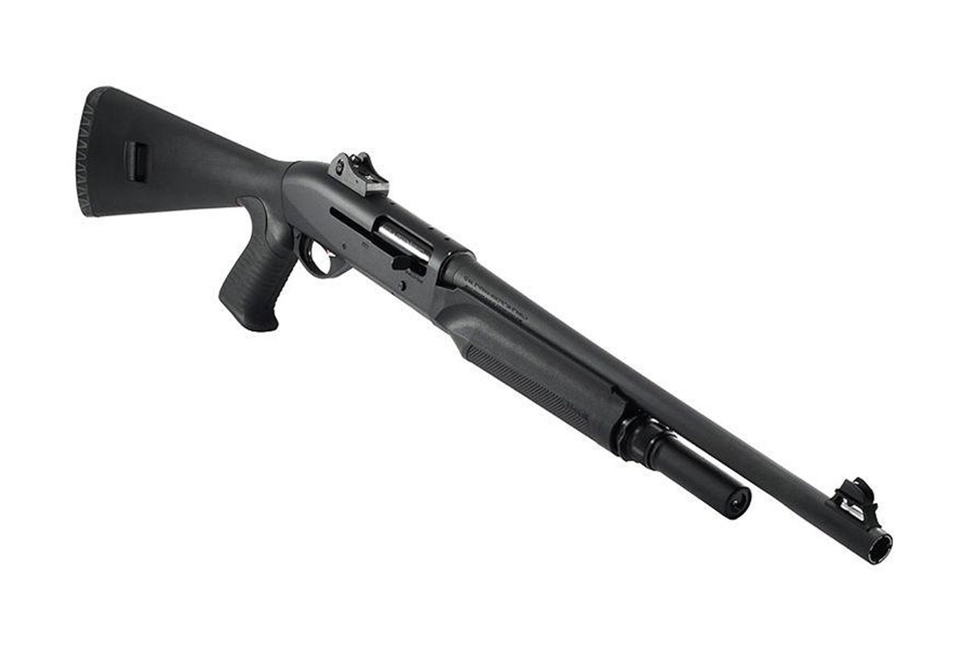 Benelli M2 Tactical 18.5" Black 12 Gauge Shotgun - Blue/Black, 18.5" Barrel, 5+1 Rounds, Synthetic