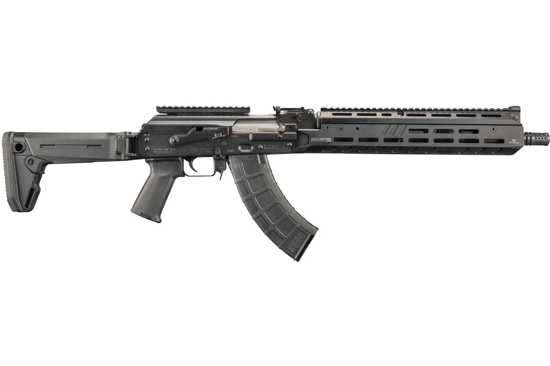 Zastava Zpapm70 16.3" 7.62X39 30rd Semi Auto Rifle Extended Handguard Magpul Grip Folding Stock Scope Mount
