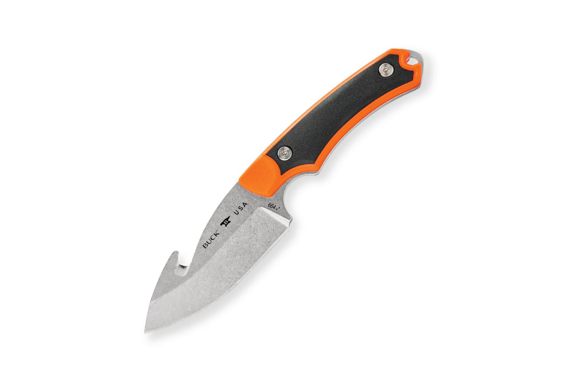 Buck Knives 664 Alpha Hunter Select Guthook Knife 0664ORG-B