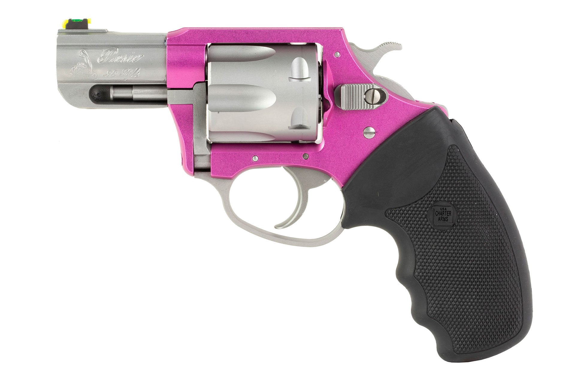 Charter Arms Rosie Double Action Revolver 38 Special 2.2″ Barrel Aluminum Receiver – Pink and Silver