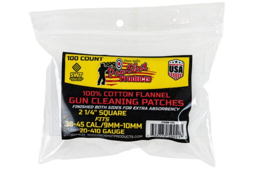 Cotton Flannel Patches - .270-.38 Caliber 100 Count