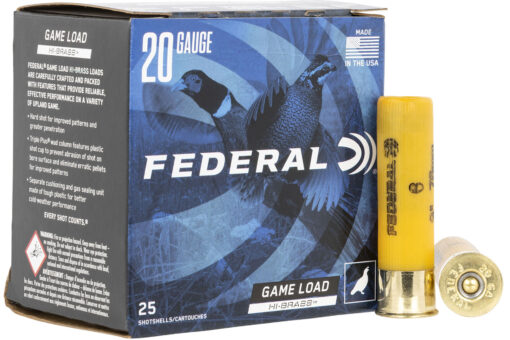 Federal H2586 Game-Shok High Brass 20Gauge 3" 1 1/4oz 6Shot 25 Per Box/10 Case