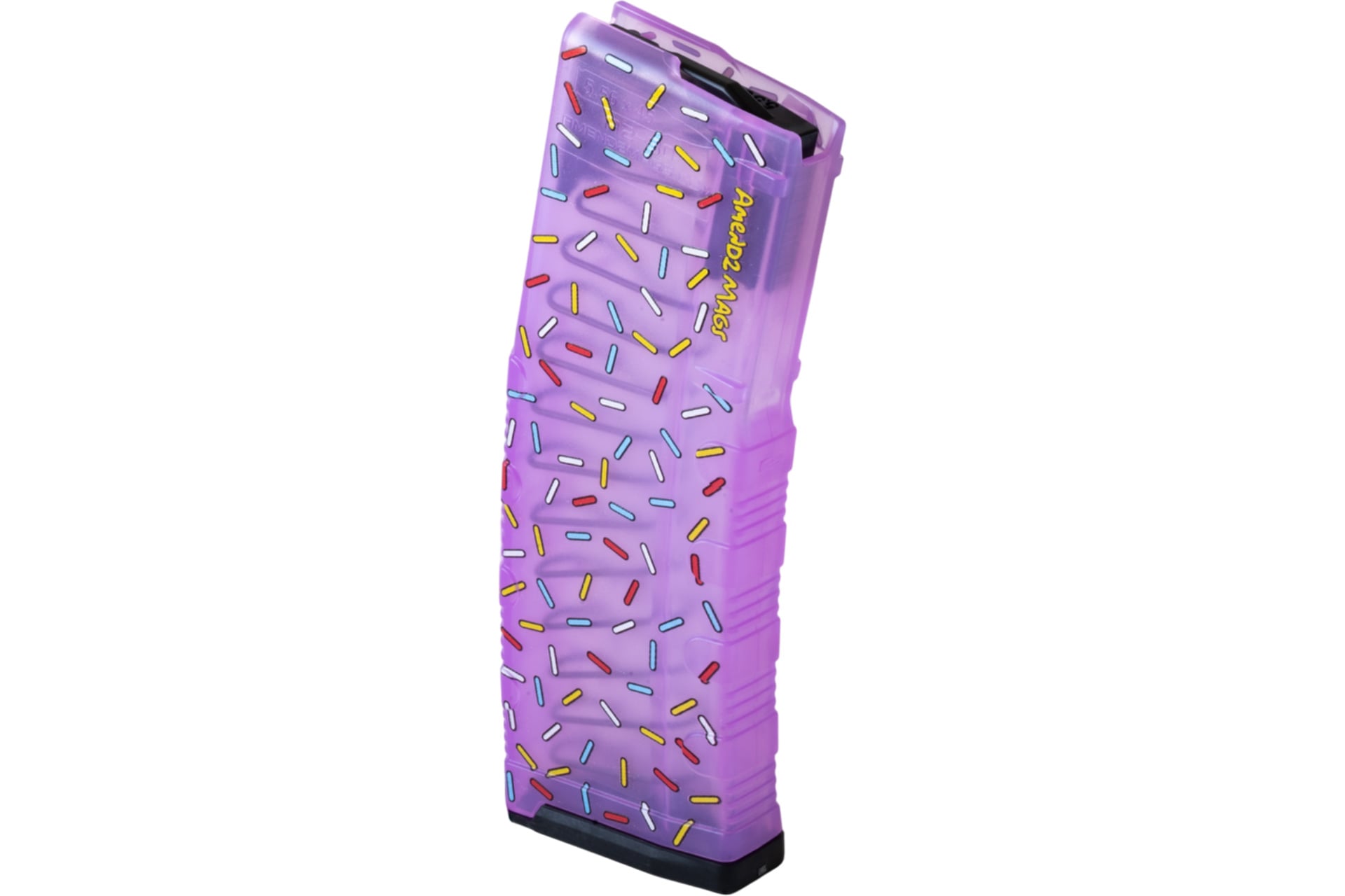 Amend2 AMEND2 AR-15/M4/M16 5.56x45mm NATO/.223 Remington Mod-C Translucent Pink Custom Printed Sprinkle Donut 30-Round Magazine