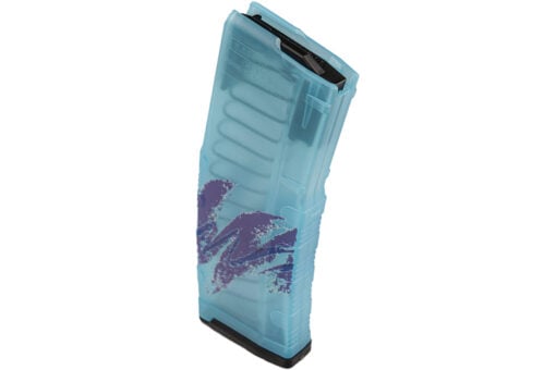 Amend2 AR-15/M4/M16 5.56x45mm NATO/.223 Remington Mod-C Translucent Teal Custom Printed Jazz 30-Round Magazine - 