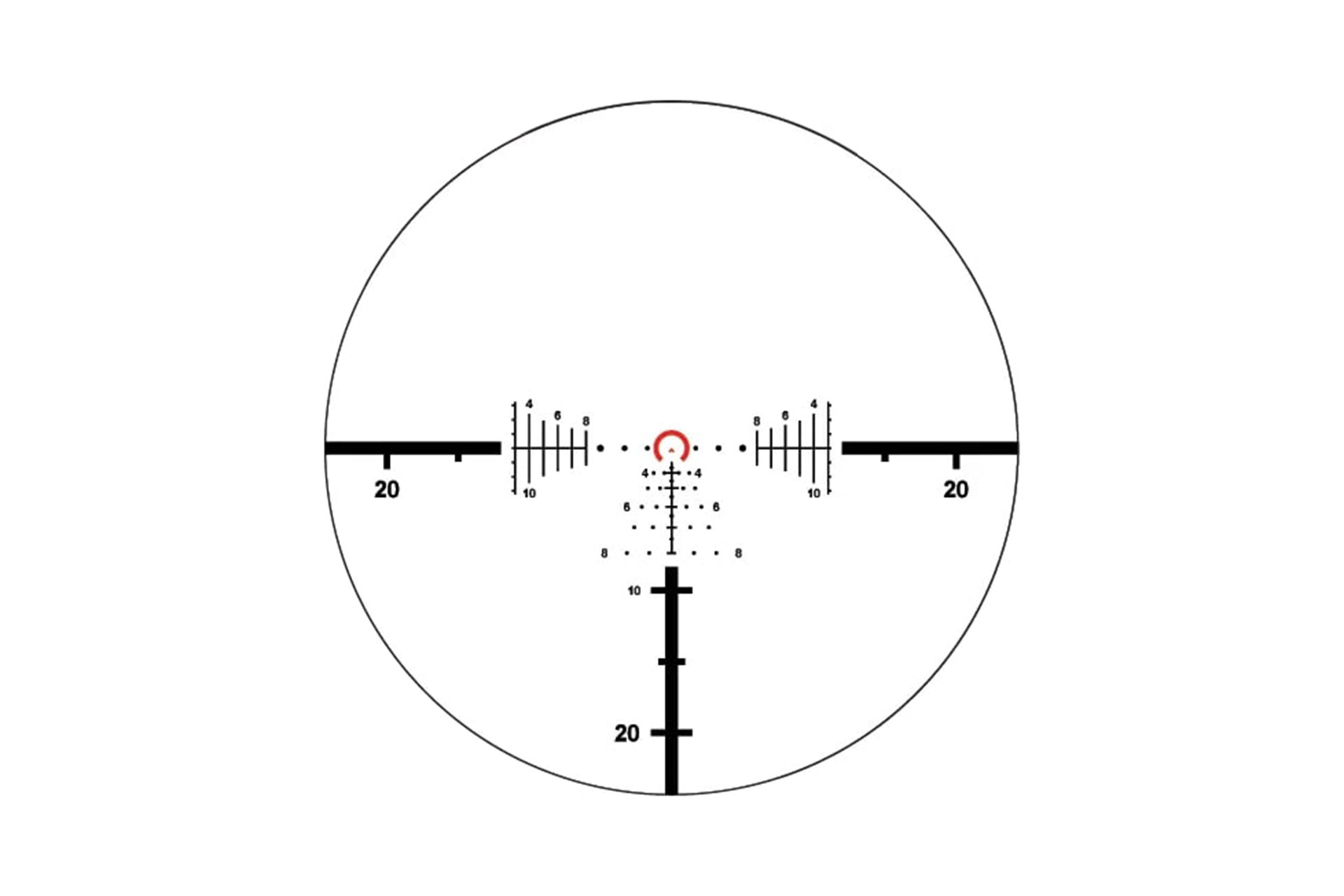 Primary Arms Compact PLx-1-8x24mm FFP RDB Rifle Scope - Illuminated ACSS Raptor Yard 5.56 / .308 Reticle - Gen II