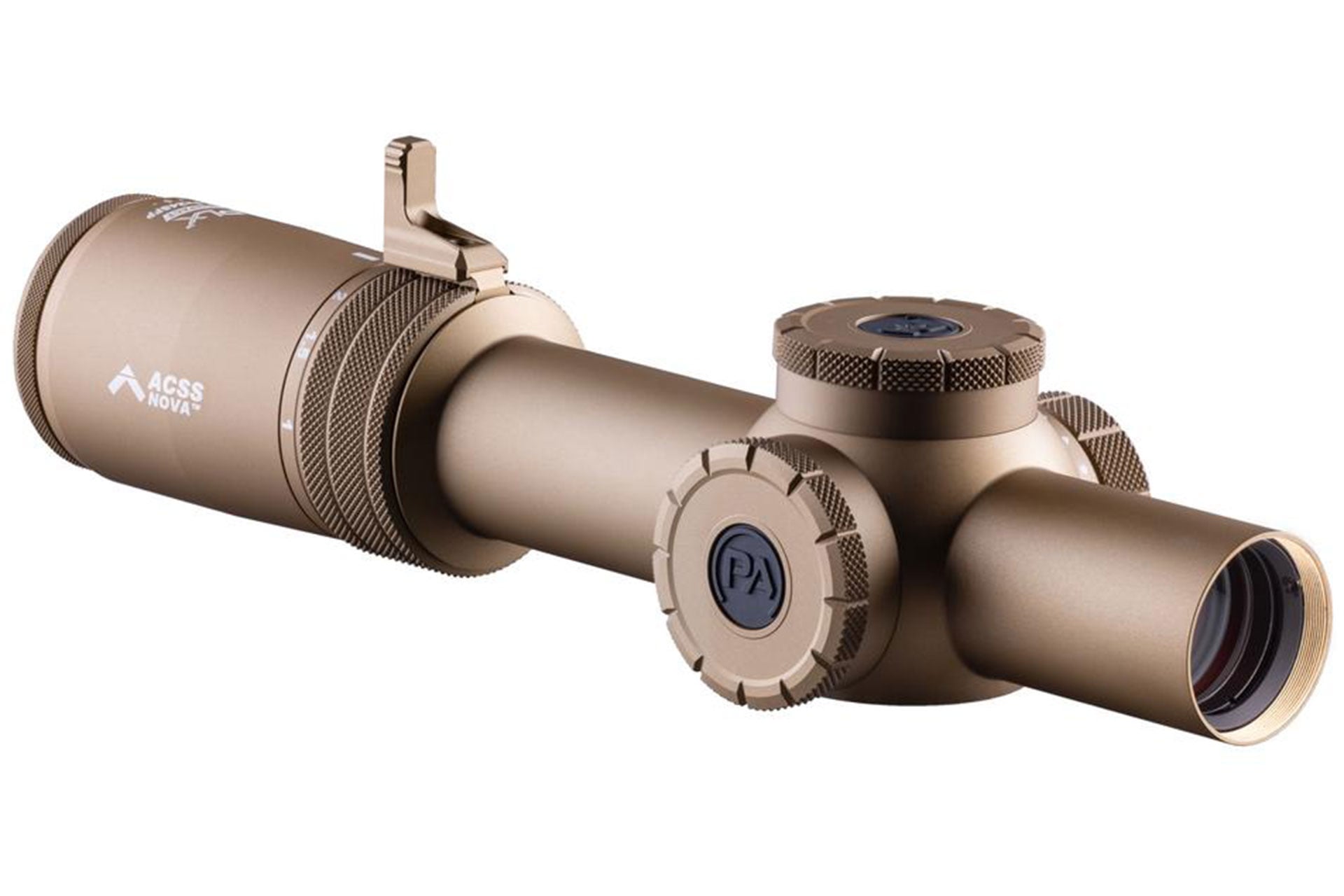 Primary Arms Compact PLx-1-8X24mm SFP Rifle Scope – Illuminated ACSS Nova 5.56/.308 Fiber Wire Reticle – Flat Dark Earth