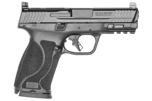 S&W M&P M2.0 4" Full Size 10mm Auto 15+1, Optic Cut/Serrated Stainless Steel Slide, Matte Black Polymer Frame w/Picatinny Rail
