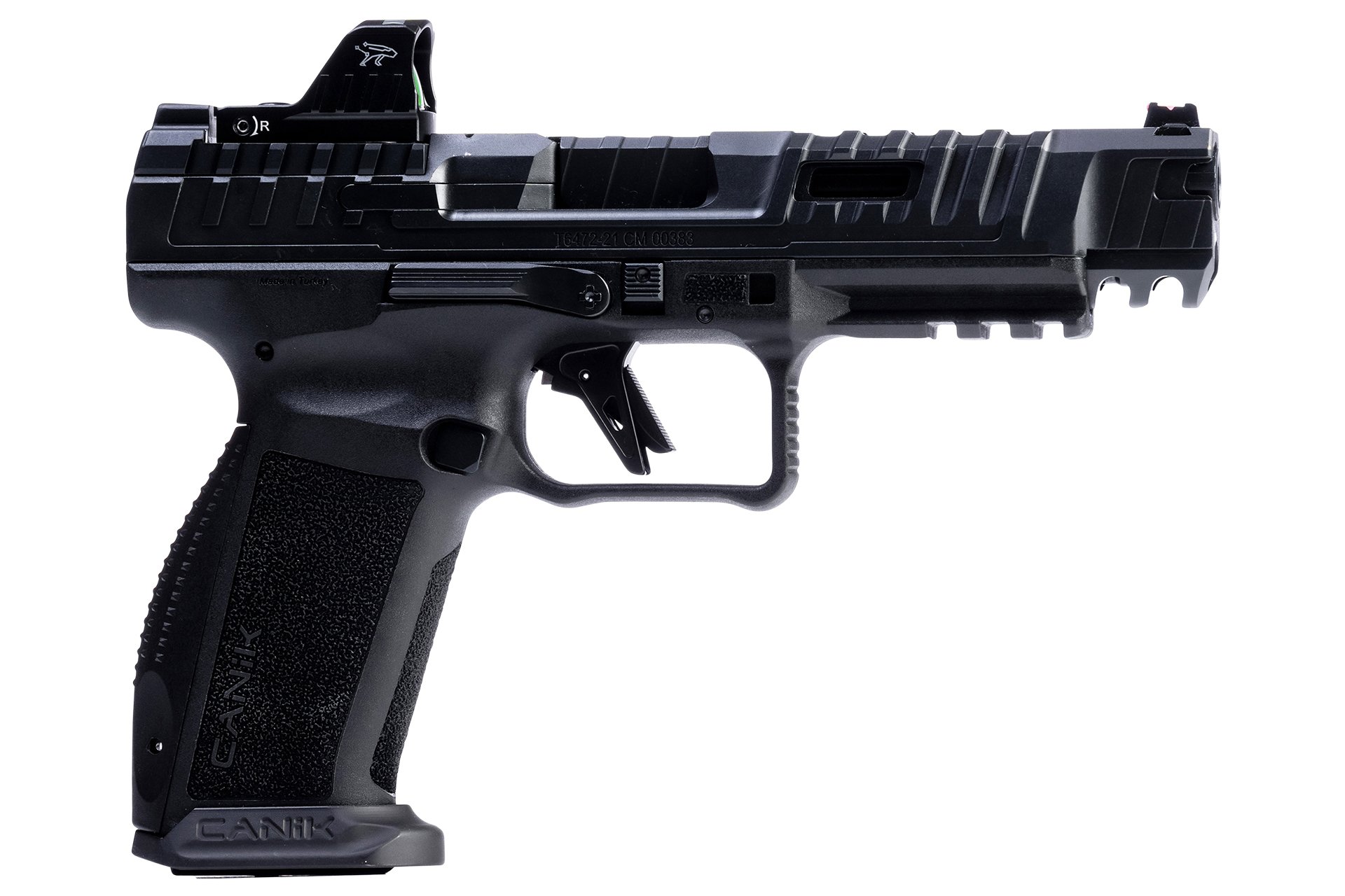 Canik SFx Rival w/Optic Full Size Ambi 5" 9mm Luger 18+1, Polymer Frame w/Beavertail & Picatinny Rail, MeCanik M01 Red Dot