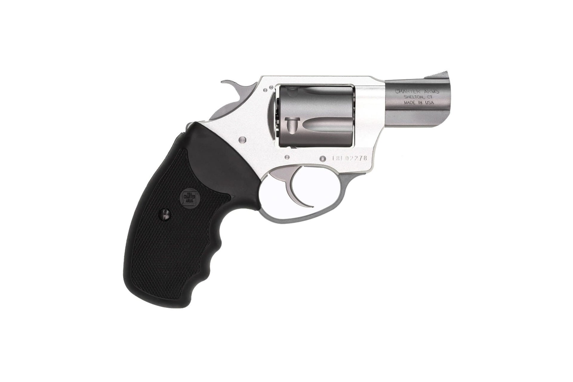 Charter Arms Undercover Lite Aluminum 38 Special Revolver – Gray, 2″ Barrel, 5 Rounds, Polymer Grips, 3-Dot Sights