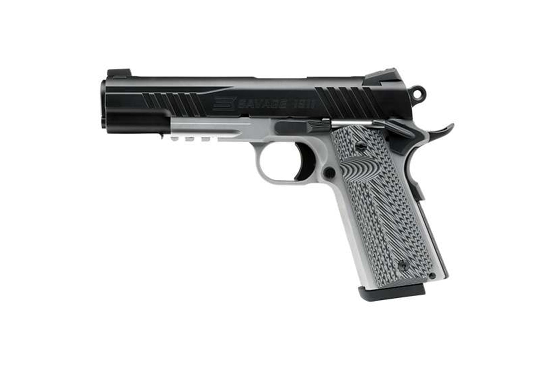 Savage 67207 1911 Govt 45 5″ Black/SS Black Melonite 2 Tone
