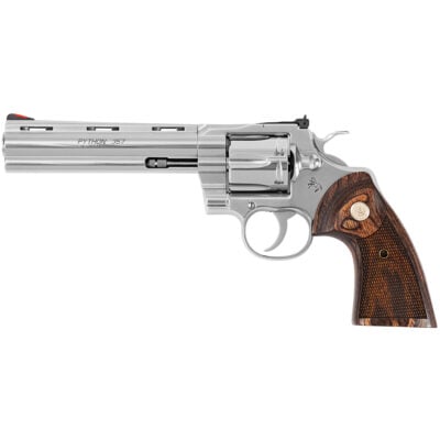 Colt's Manufacturing Python Revolver Double Action Only 357 Magnum 6" Barrel Steel Stainless Finish Walnut Grips