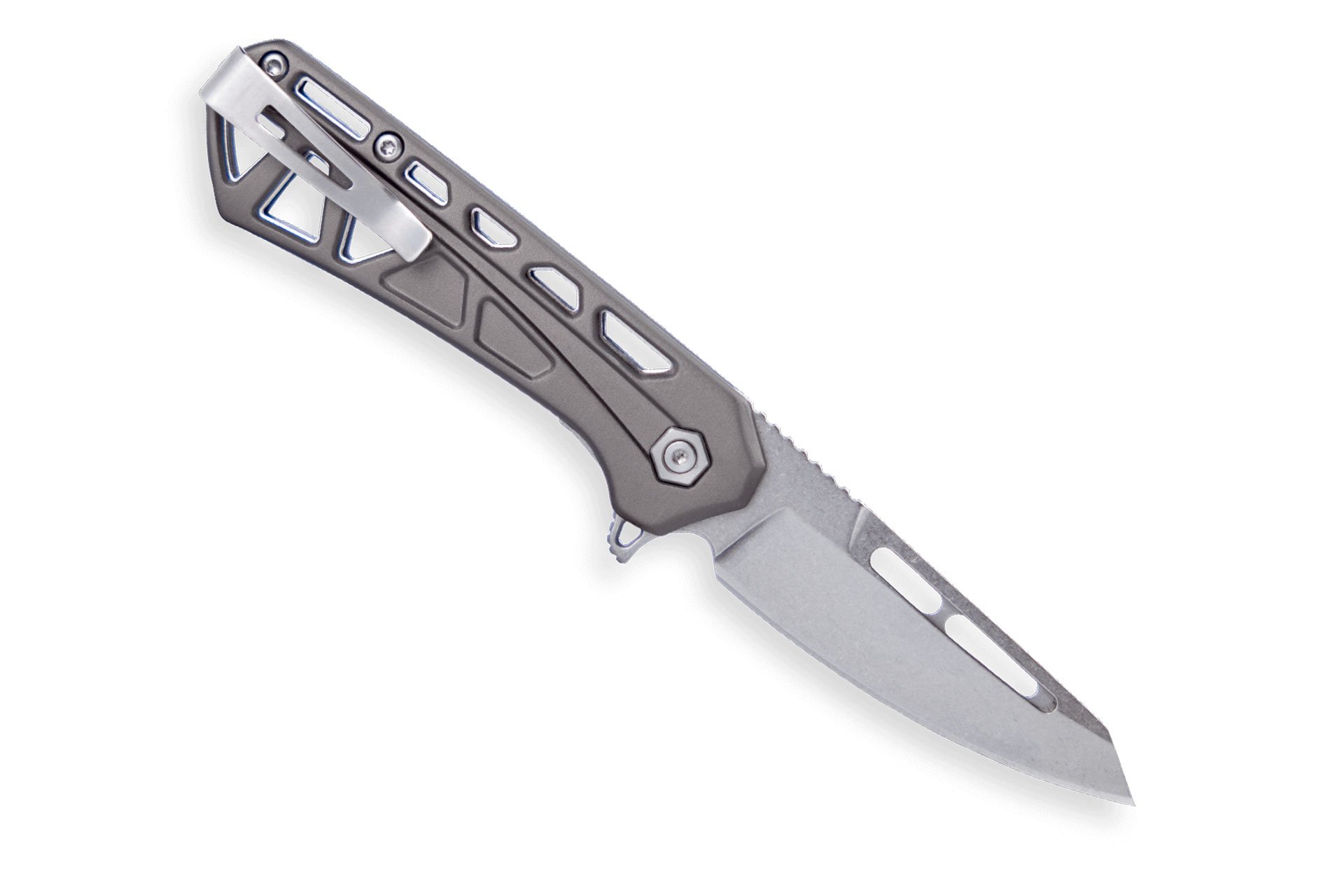 Buck Knives Trace Folder Small Gray Handle Tanto Blade