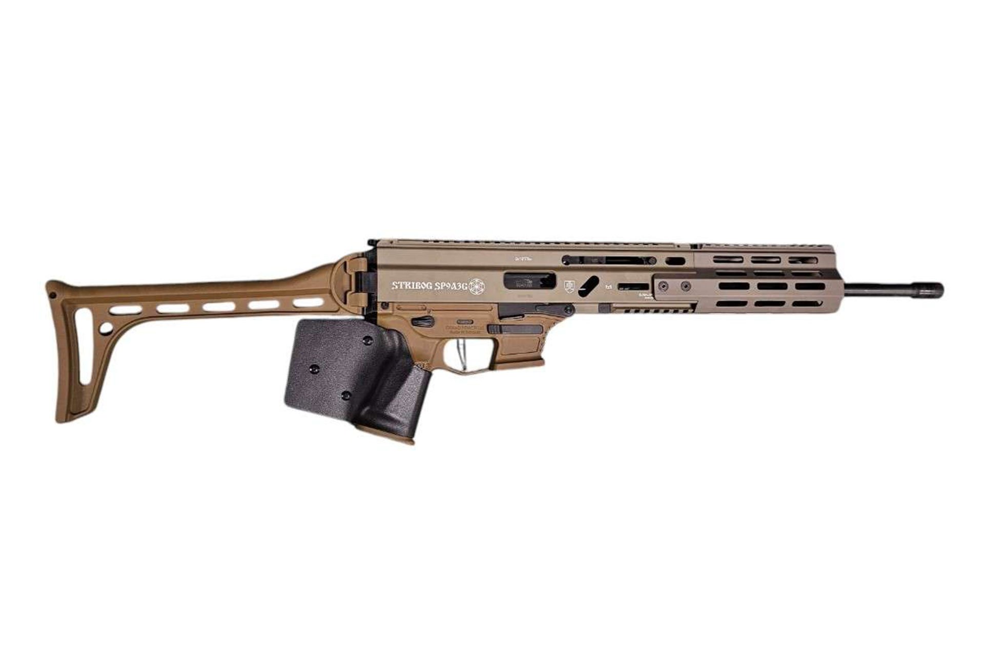 Global Ordnance Grand Power Stribog SP9A3G 9mm 16" Rifle Base - FDE - CA Compliant