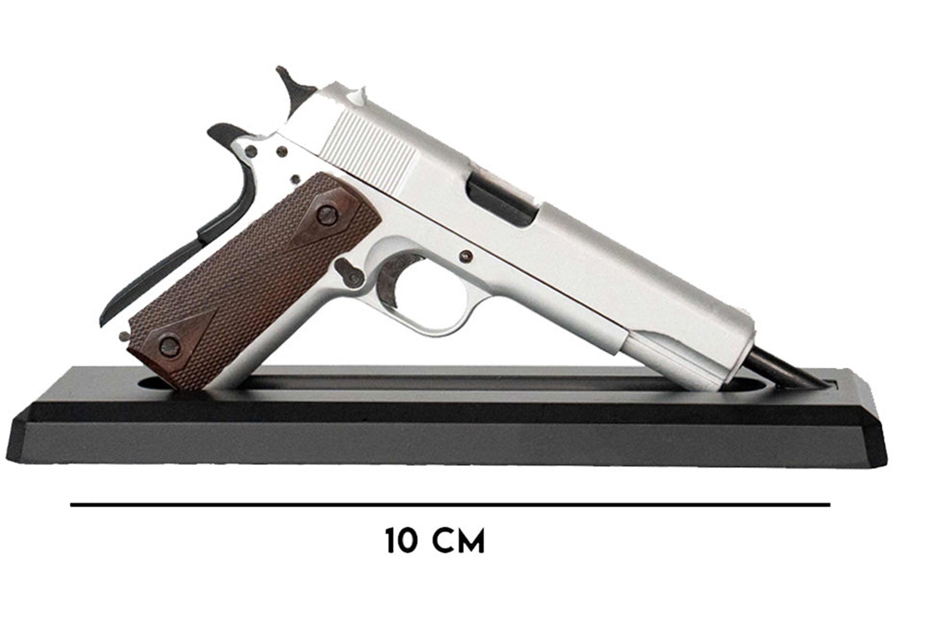 GOATGUNS MINIATURE 1911 SILVER MODEL NICKNAMED 'DIME' | 1:2.5 SCALE MODEL