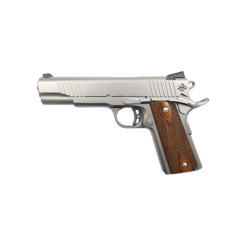 Rock Island 51414 CA Compliant 45 ACP 5″ 8+1 1911 Pistol – Stainless