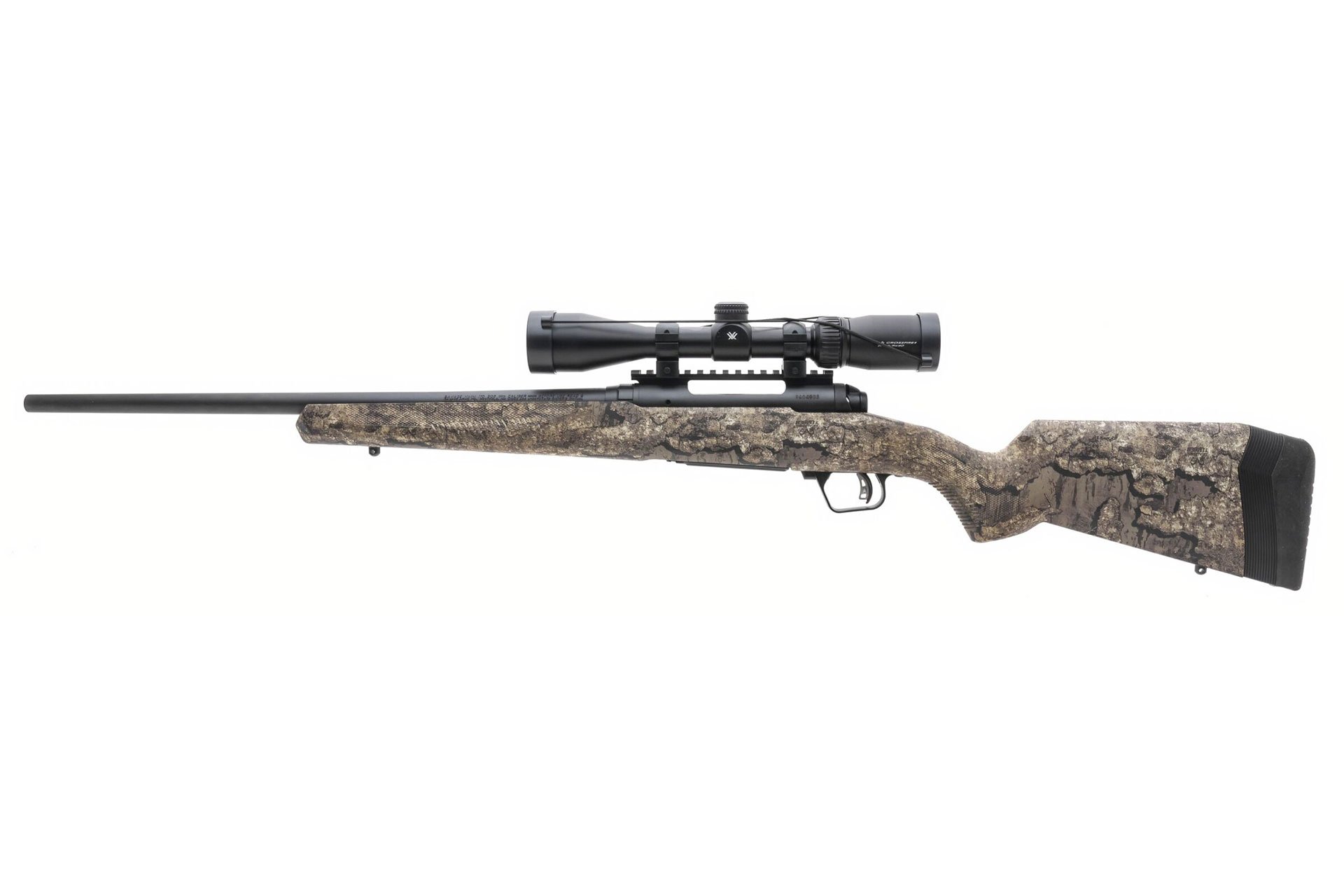 Savage Arms 110 Apex Hunter XP Camo Bolt Action Rifle with Vortex Crossfire II 22″ 4+1 30-06 Springfield