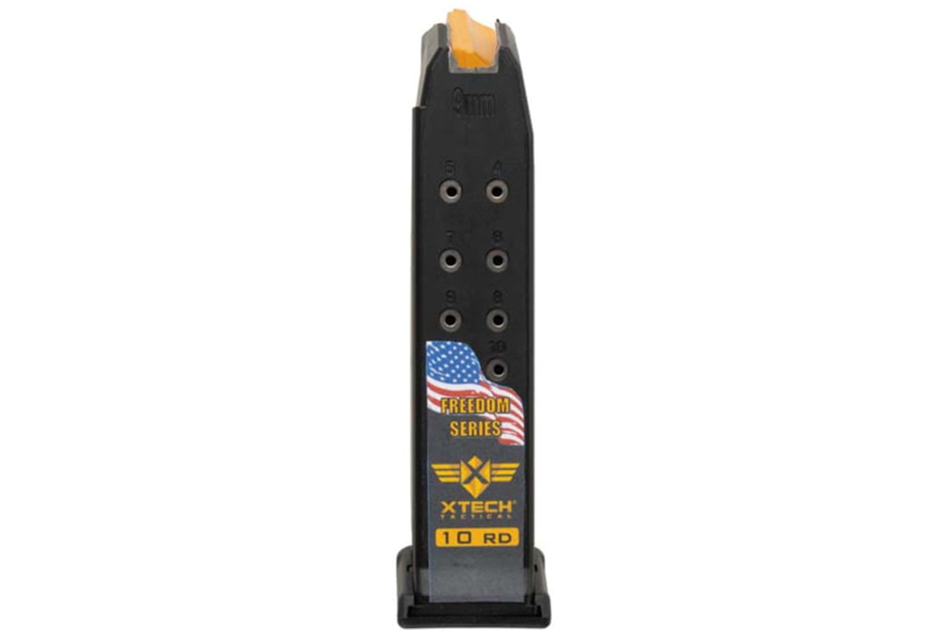Xtech Tactical (2) Steel Reinforced 10/17 10rd 9mm Magazine for Glock 17 with 17-7 SS Spring