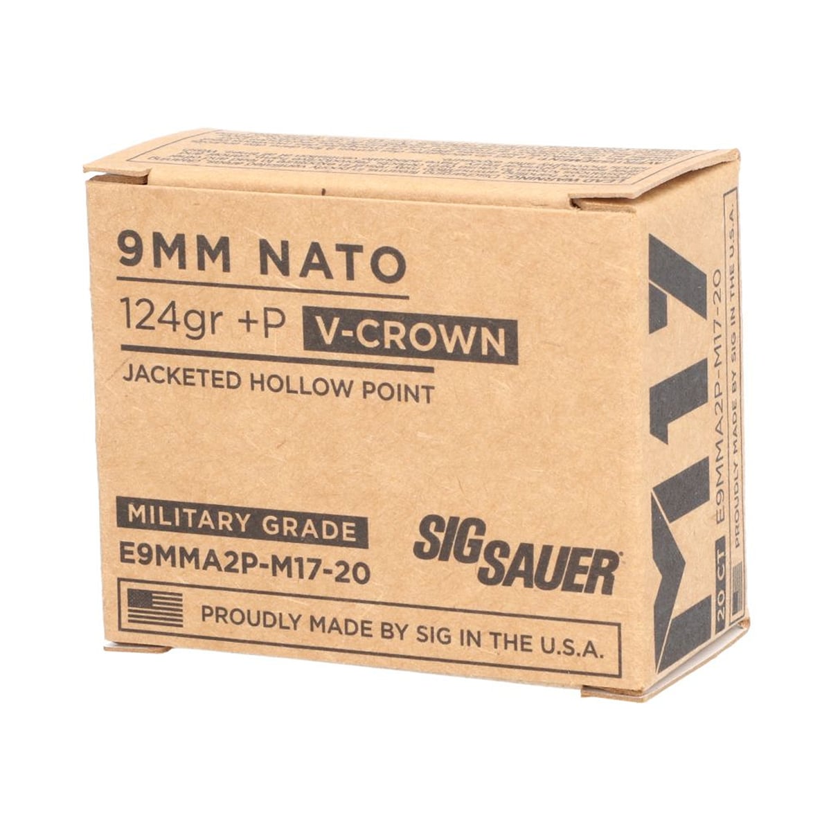 sig-sauer 9mm Luger 124gr V-CROWN – 200rd