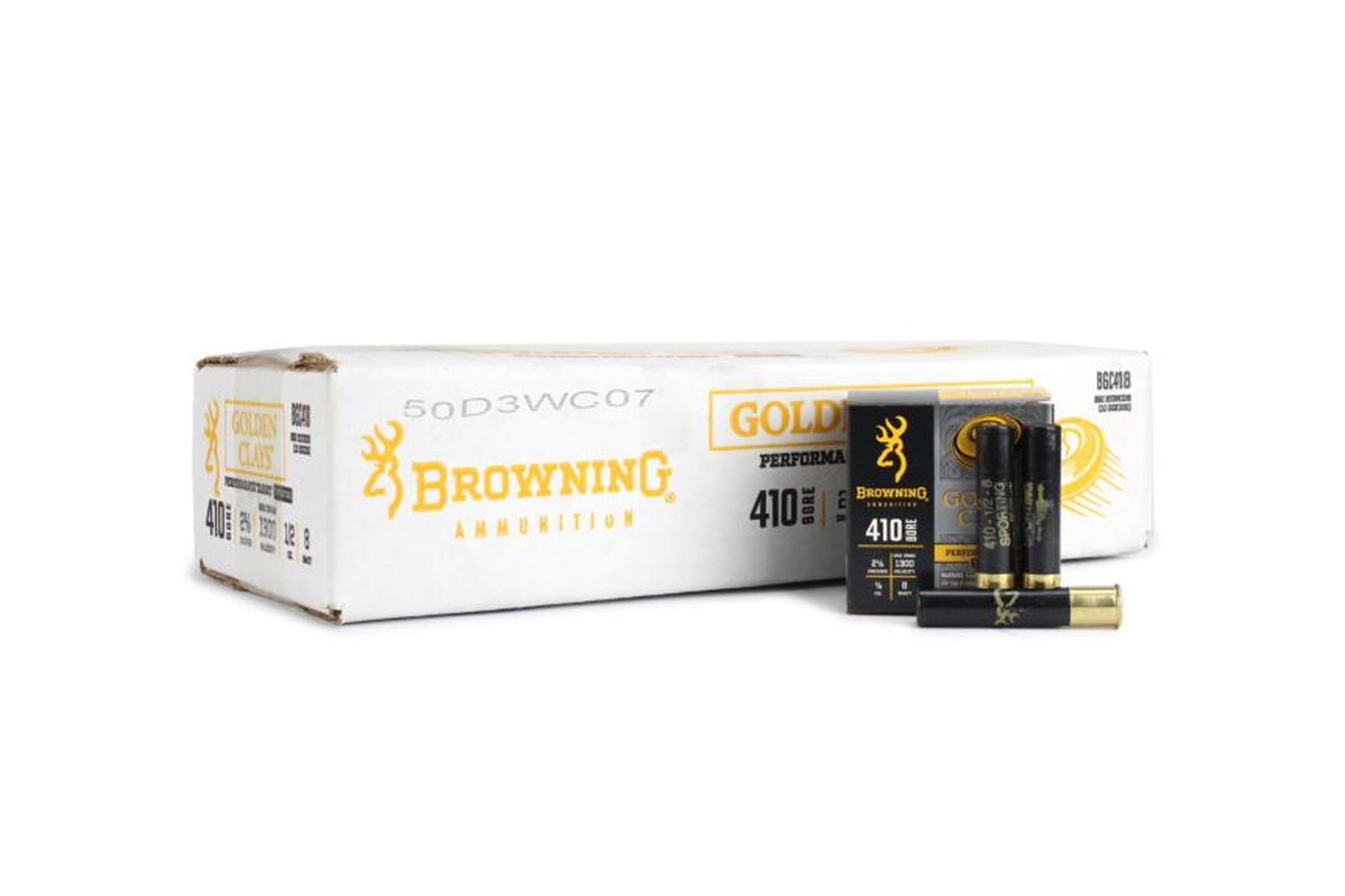Browning Golden Clays 410 2-1/2″ 1/2 OZ #8 1300 FPS Shotgun Ammo – 250 shell case