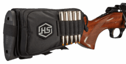 Hunters Specialties 01620 Buttstock Shell Holder With Pouch Holds 5 Cartridges Black Polyester