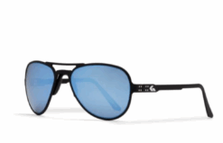Gatorz Skyhook Black Smoke Polarized Blue Mirror Silver Logo