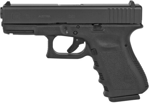 Glock 19 Gen3 Striker Fired Compact 9MM 10Rd 402 Barrel Polymer Frame Fixed Sights  Black Matte