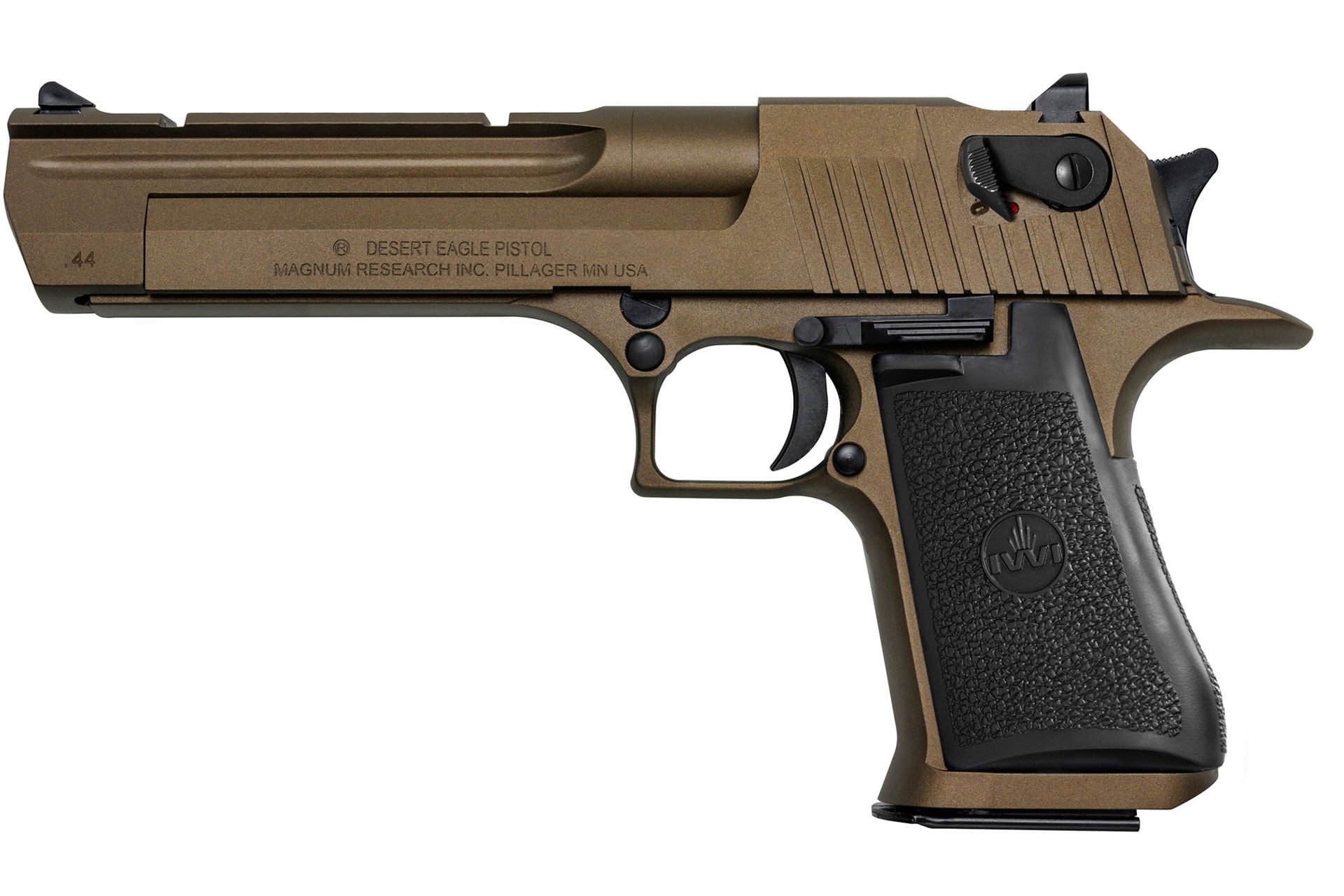 Magnum Research Desert Eagle, Semi-automatic, 44 Mag, 6″, Steel Burnt Bronze Thumb Safety 8 Rds 1 Mag