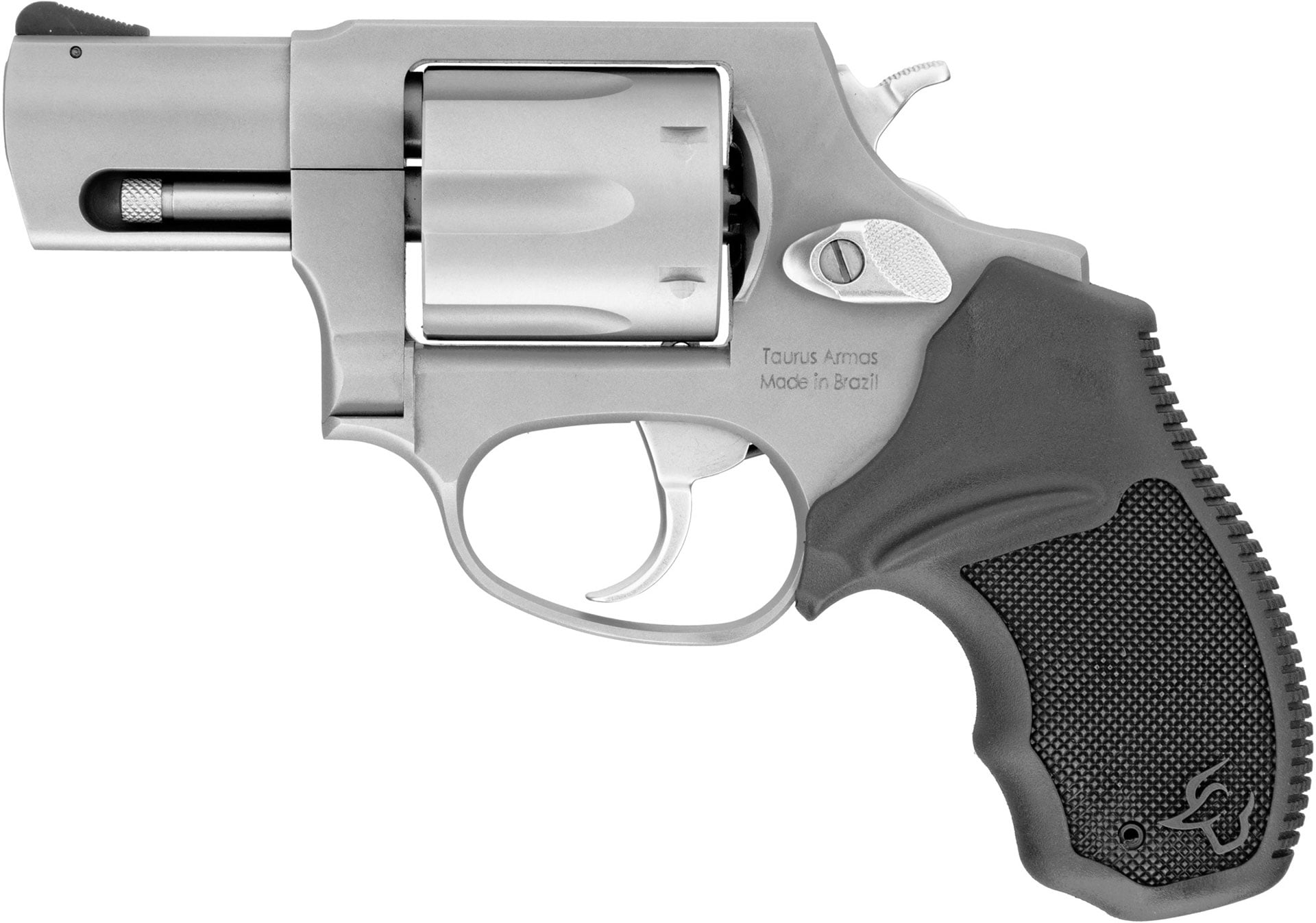 Taurus, 856CH, DA, Metal Frame Revolver, 38 Special +P, 2″ Barrel, Stainless Steel, Matte Finish, Silver, Rubber Grips, Fixed Sights, 6 Rds