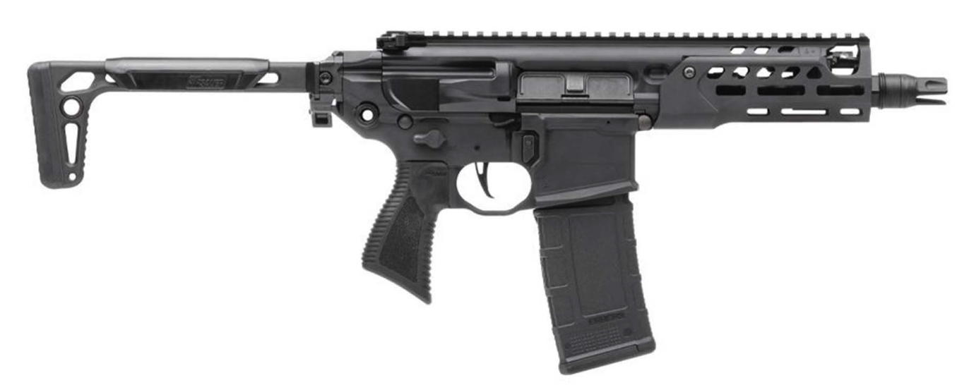 Sig Sauer Sigmcx 300 Blk Pistol 6.75In Rattler Lt Blk Semi Fold Pcb Al Mlok Hg (1) 30Rd Mag