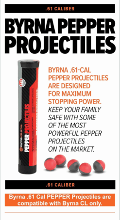 Byrna Pepper Projectiles, .61 Caliber