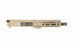 NBS 7.5" Slick Side Billet .223 Wylde Nitride Pistol M-LOK Complete Upper - FDE