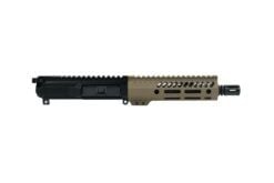 7.5″ Slick Side Billet .223 Wylde Nitride Pistol M-LOK Complete Upper – Black/FDE