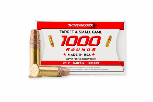 AR15 Discounts Winchester Target & Small Game 22 LR Ammo 36 Grain Copper Plated Hollow Point - 22LR1KHP - 2000 Rd Case - $149.95 at AR15 Discounts