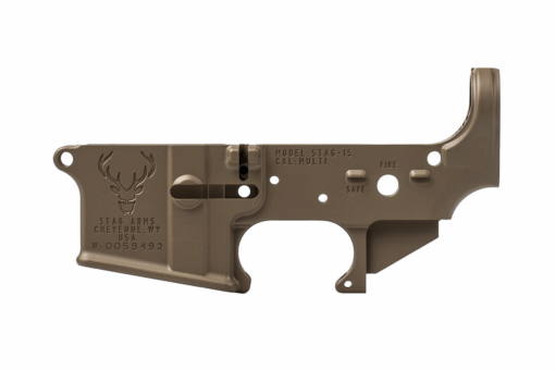 Stag 15 Stripped Lower Receiver - Kodiak Brown Anodized - WY Variance - AR15 Discounts